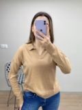 Camel Polo Yaka İnce Kazak