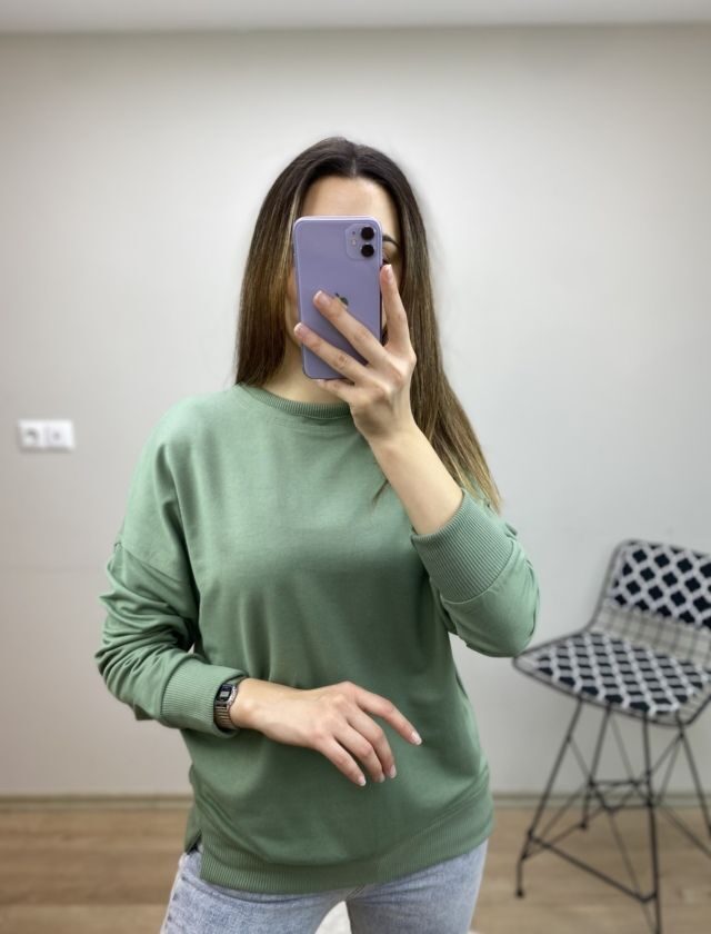 Mint Bisiklet Yaka Sweat