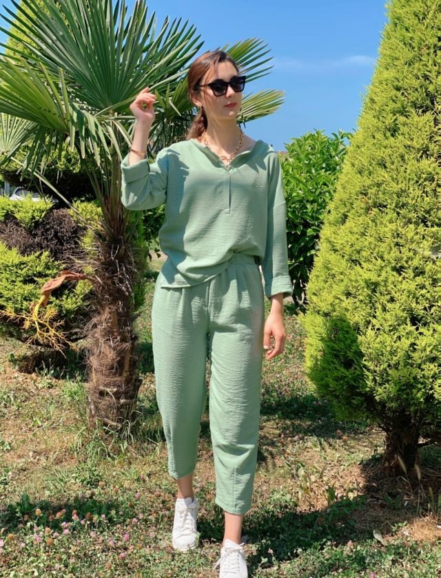 Mint Hakim Yaka Paça Pensli Takım