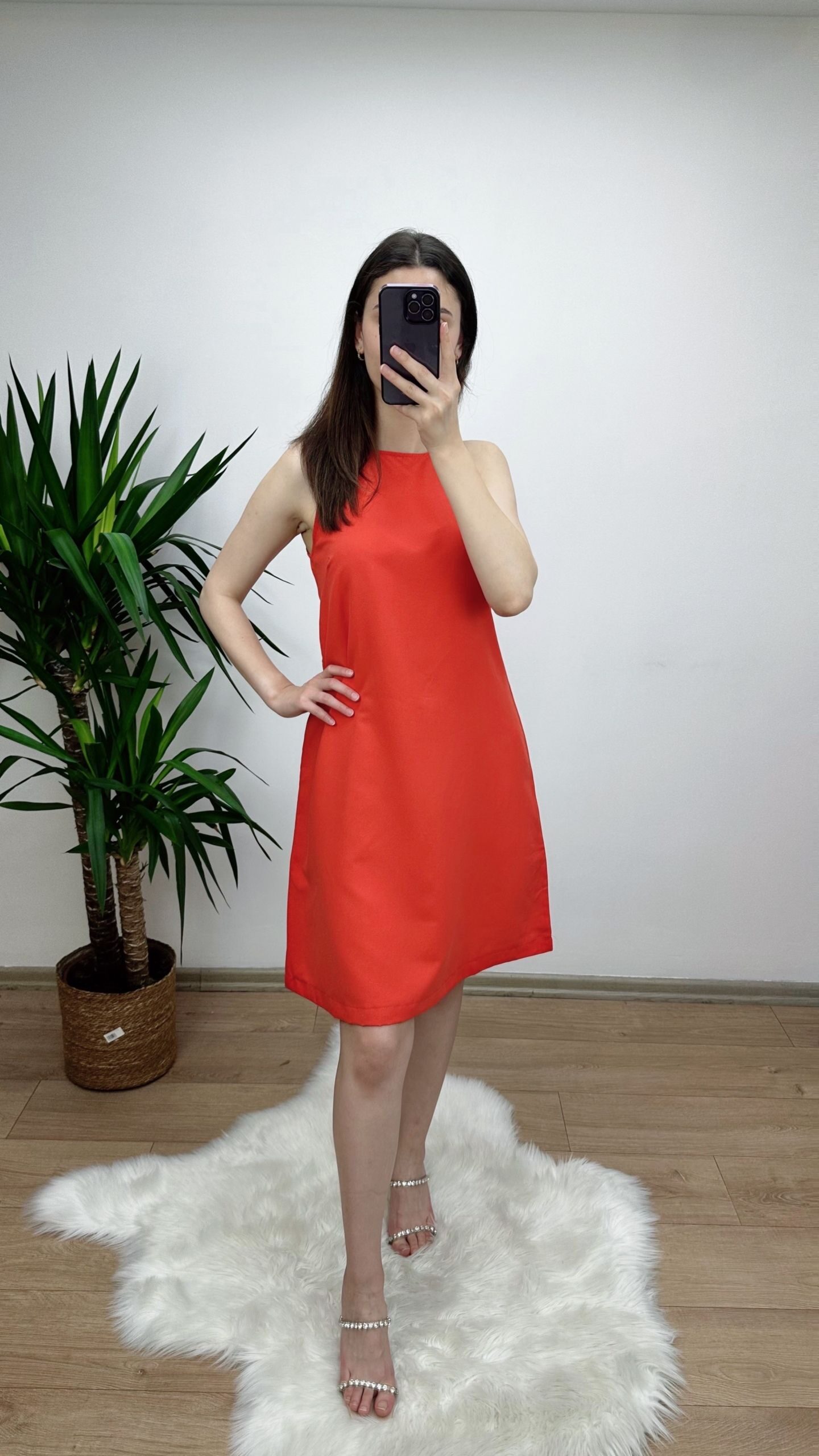 Turuncu Çan Model Elbise