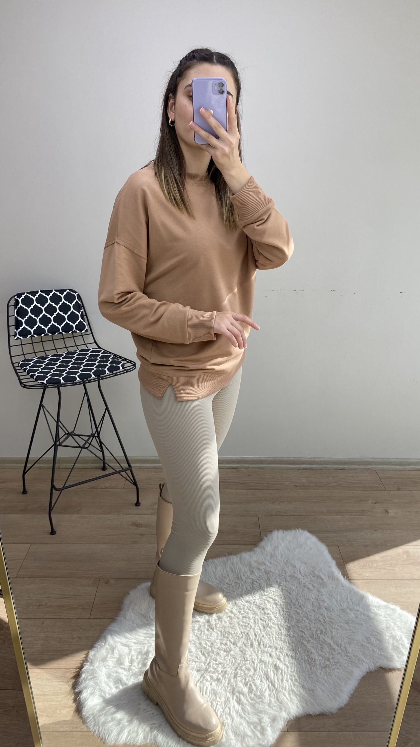 Camel Bisiklet Yaka Sweat - Görsel 3