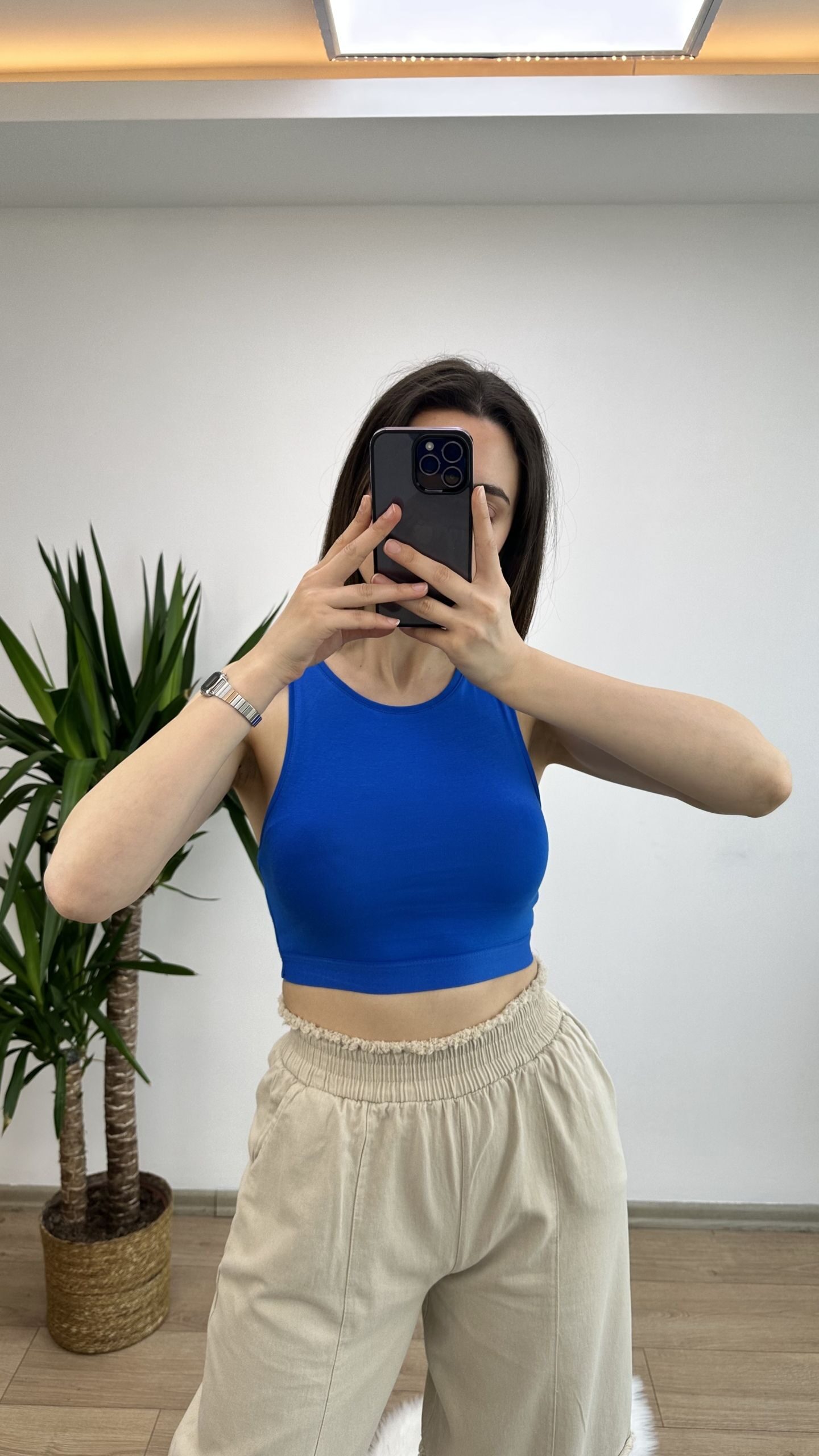 Dilvin Halter Yaka Crop - Görsel 3