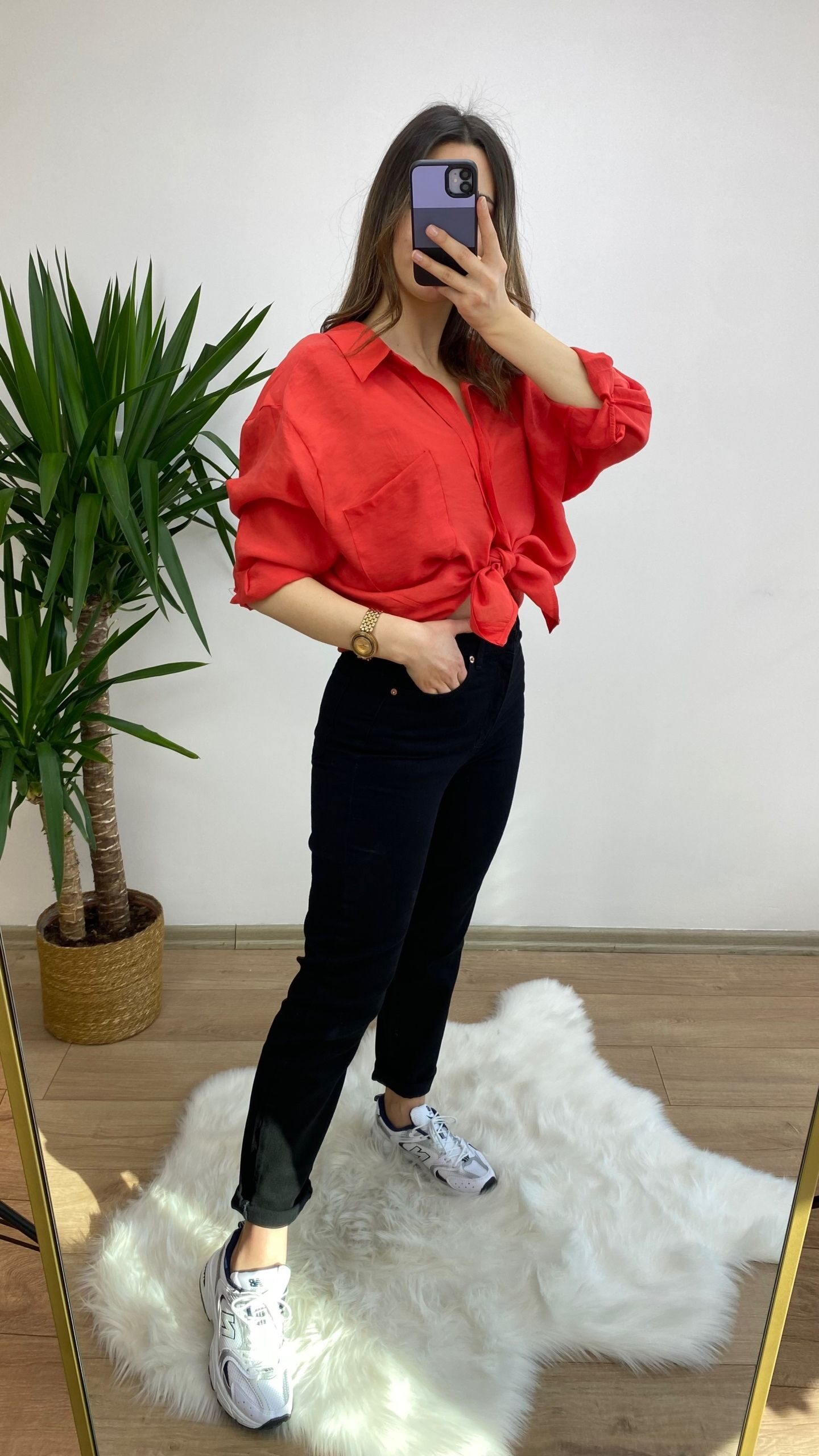 Siyah Zara Likralı Mom Jean - Görsel 4