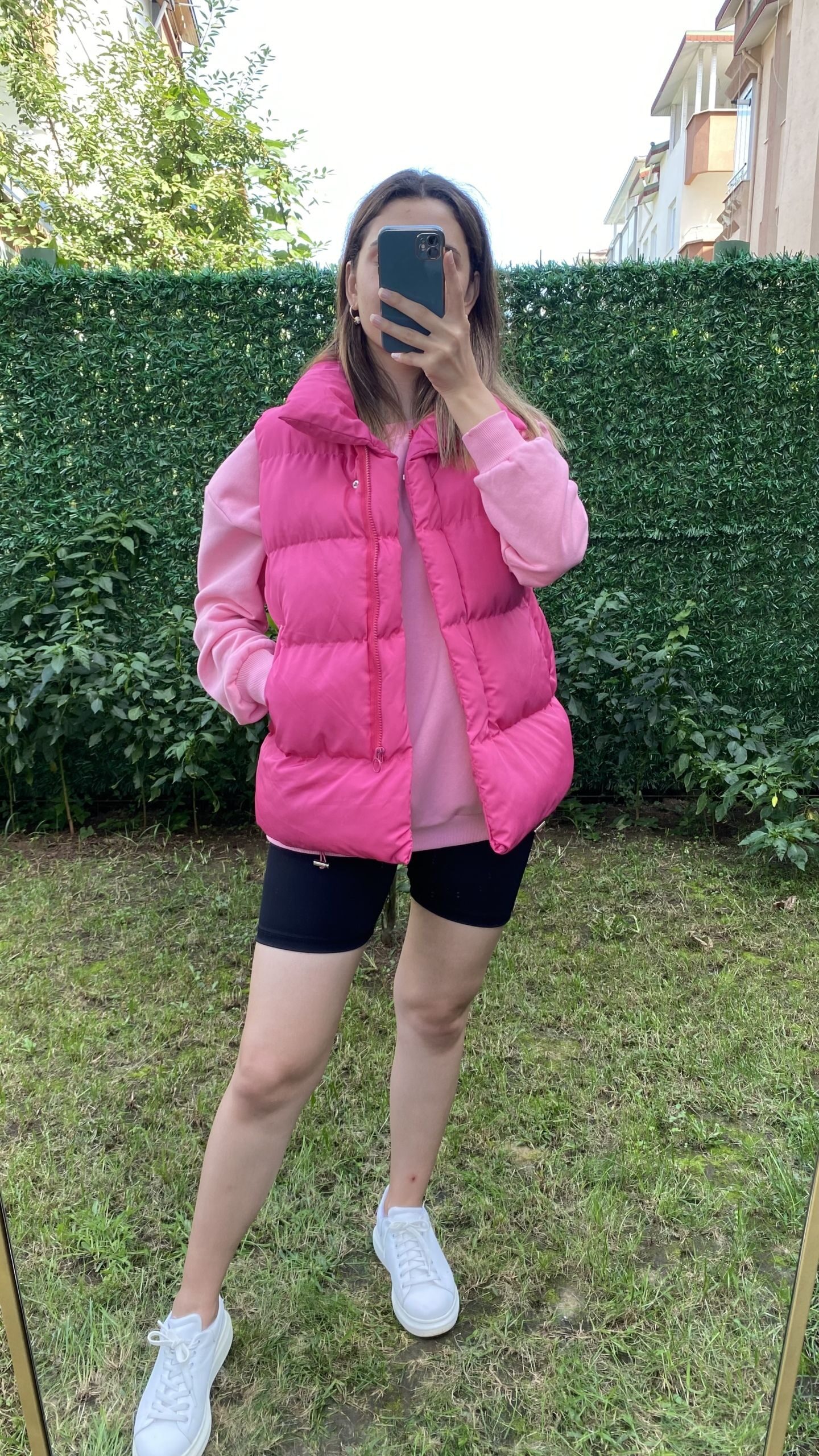 Pembe Oversize Şişme Yelek - Görsel 6