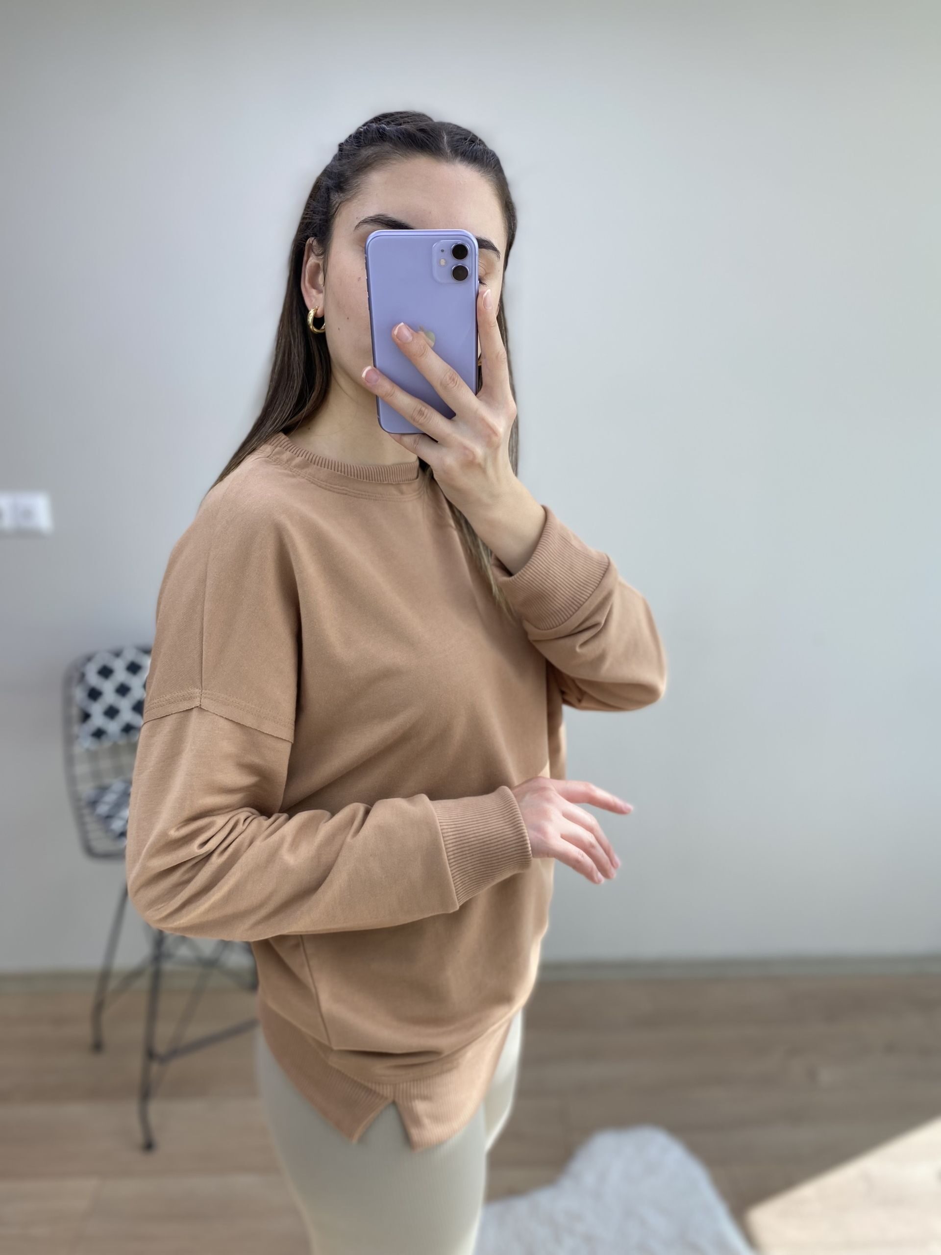 Camel Bisiklet Yaka Sweat - Görsel 4