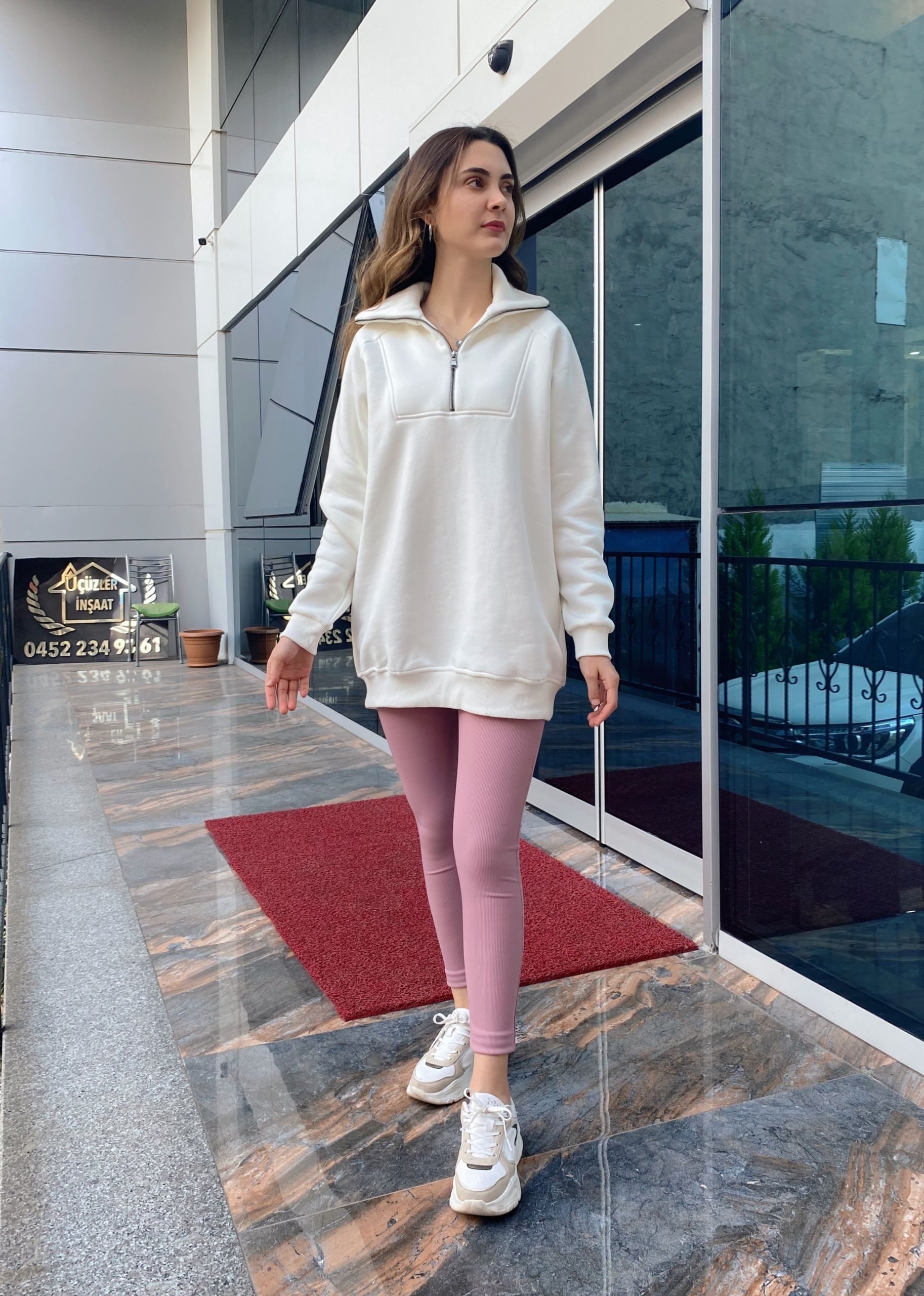 Pembe Kaşkorse Fitilli Tayt