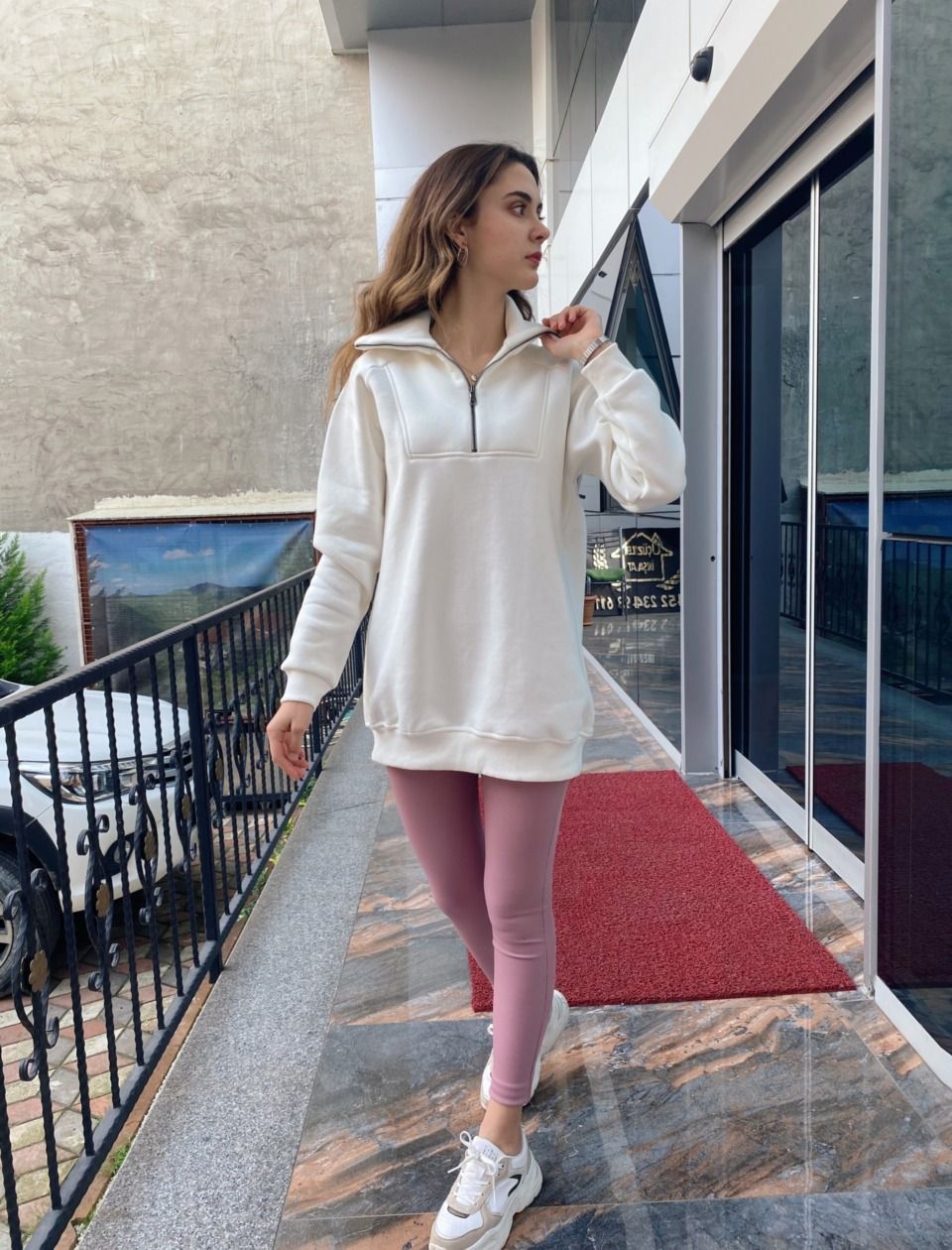 Pembe Kaşkorse Fitilli Tayt - Görsel 2