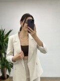 Taş Keten Blazer Ceket