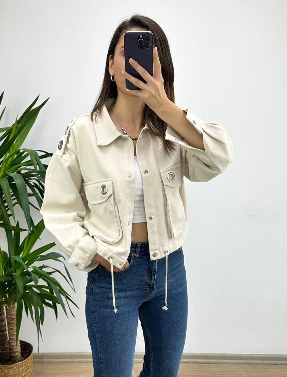 Taş Gabardin Ceket - Görsel 4
