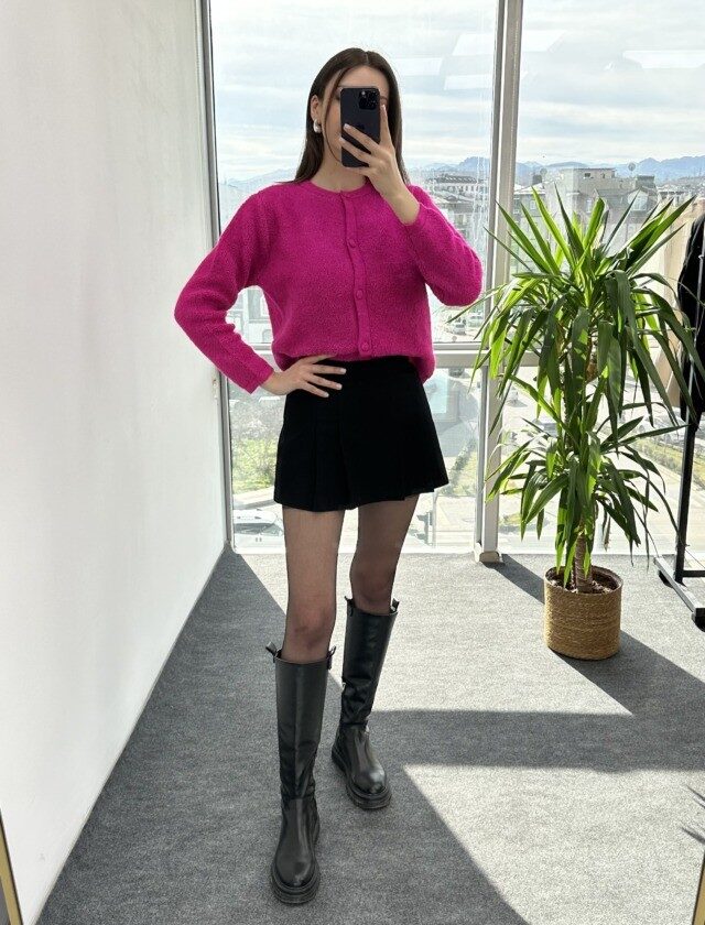 Pembe Yumoş Hırka