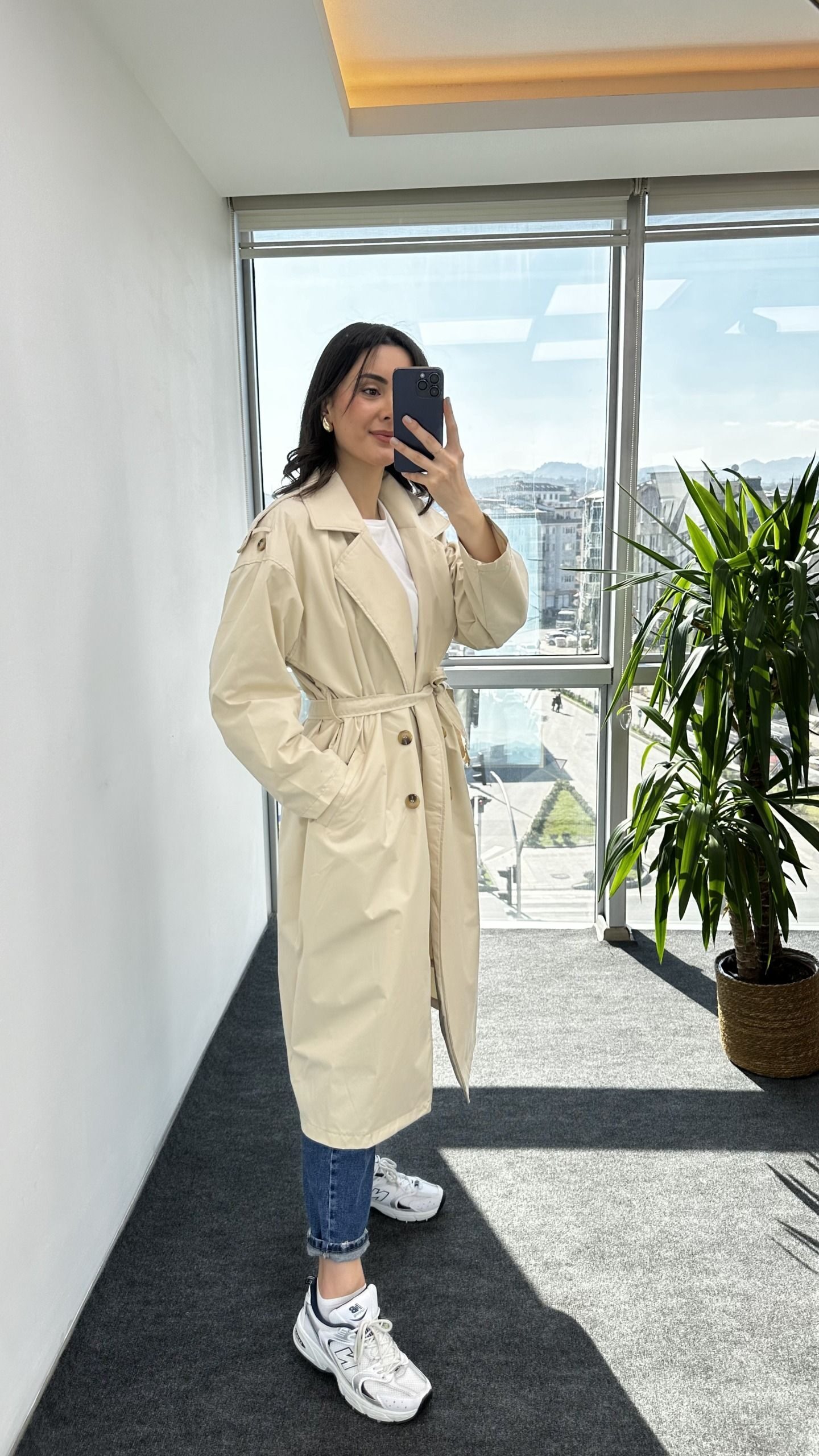 Camel Premium Rahat Trençkot - Görsel 2
