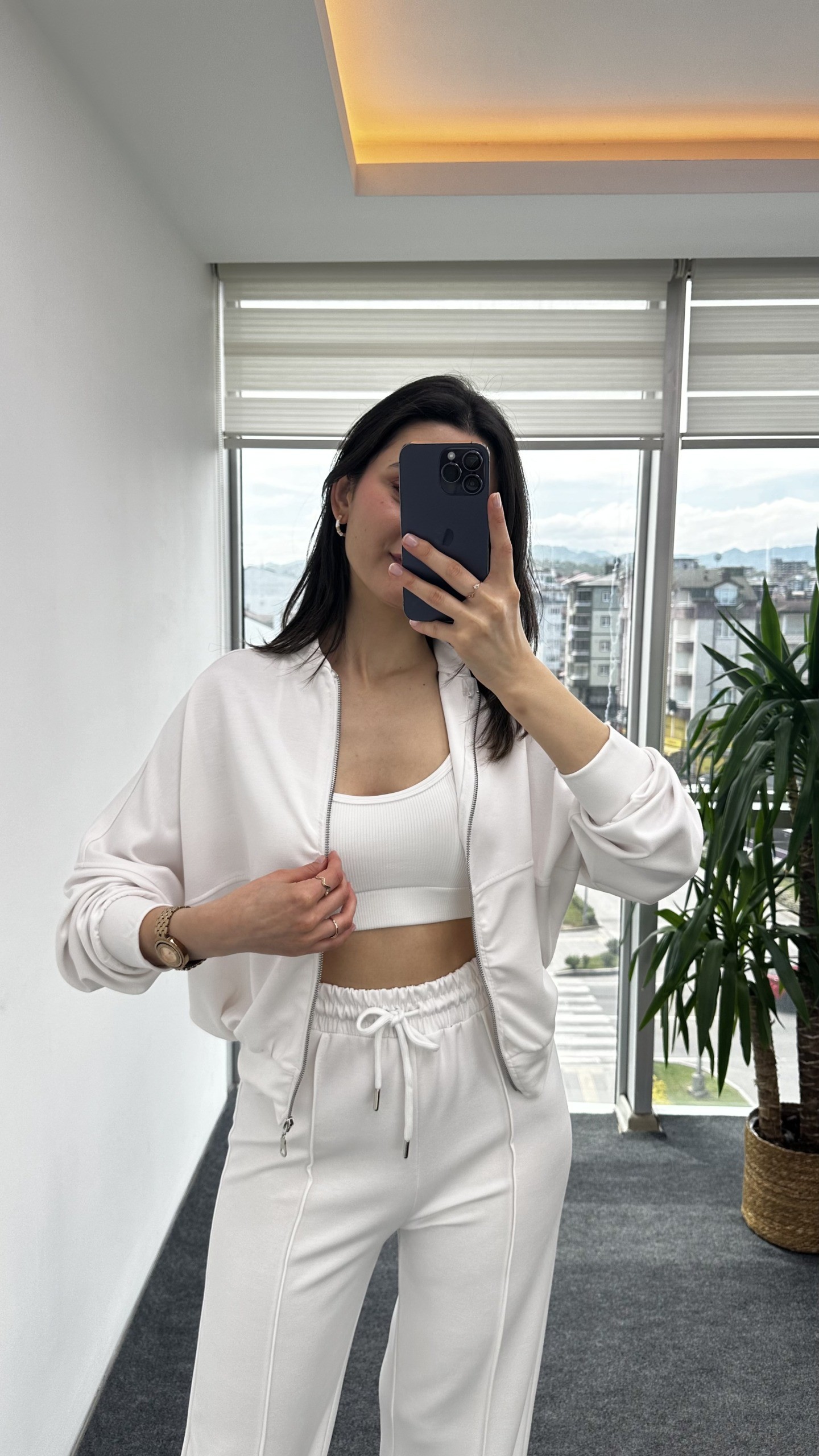 Beyaz Premium Modal Kumaş Takım - Görsel 2